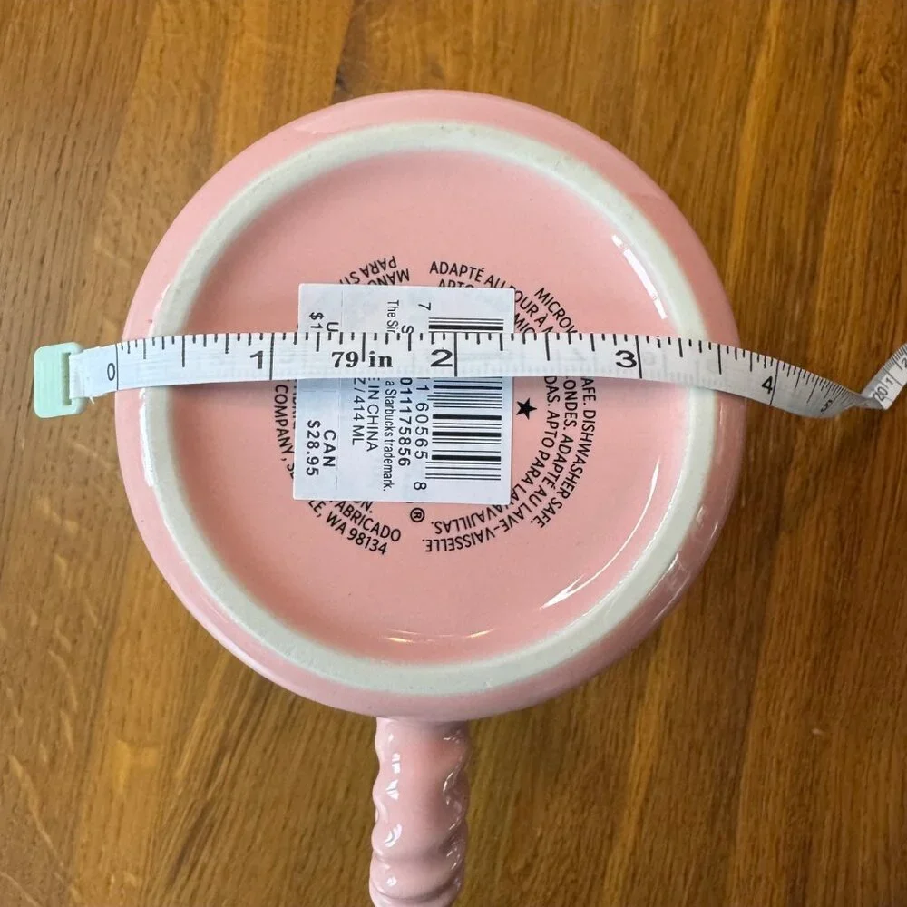 STARBUCKS 2025 Holiday Bear House Mug Roof Lid 14oz Limited Edition Pink Green - Picture 7 of 7